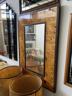 Vintage walnoot spiegel design 1960 wandspiegel | uniek |, Ophalen, Minder dan 50 cm, Gebruikt, Aalsmeer