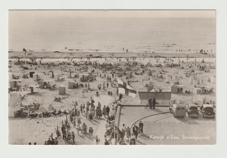 A 06 Katwijk aan Zee. Strandgezicht, Verzamelen, Ansichtkaarten | Nederland, Gelopen, Zuid-Holland, Ophalen of Verzenden