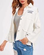 Gescheurde witte denim jas/ one size/nieuw, Shein, Ophalen of Verzenden, Nieuw, Wit
