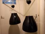 2 hanglampen zwart industriele look, Huis en Inrichting, Lampen | Hanglampen, Ophalen of Verzenden, Zo goed als nieuw, Modern industrieel