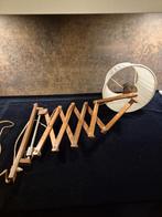 Vintage  - Harmonicalamp - Schaarlamp  - Teakhout - Scand., Ophalen of Verzenden, Gebruikt, Stof, VINTAGE                       -                 KLASSIEK