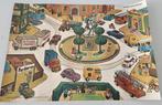 vintage poster jaren 70 schoolplaat verkeer voertuigen retro, Verzamelen, Posters, Gebruikt, Deurposter of groter, Rechthoekig Liggend