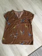 GEISHA BLOUSE KORTE MOUW MAAT S/36, Verzenden, Gedragen, Maat 36 (S), Bruin