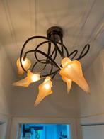 6-armige lamp met Glazen Kelken, Ophalen, Gebruikt, Glas, Minder dan 50 cm