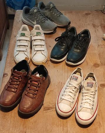 5 Paar Gedragen Shoes (o.a Nike, Adidas Converse) 1 Partij!  beschikbaar voor biedingen