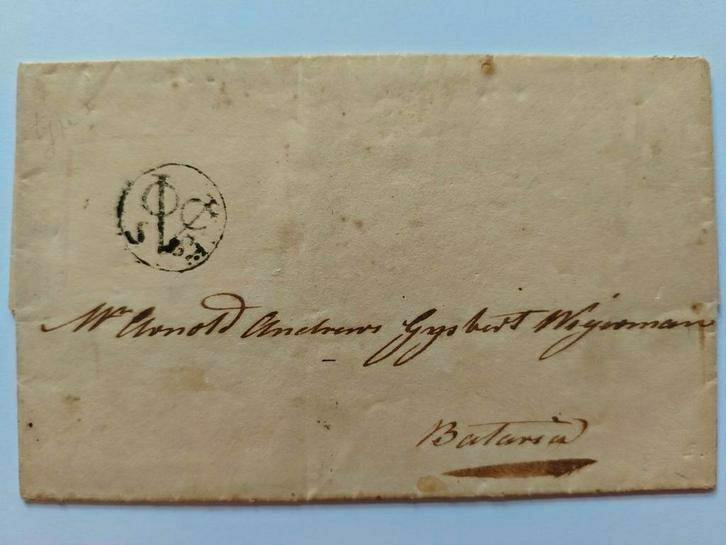 VOC Brief 5 Stuivers Philadelhia Batavia, Postzegels en Munten, Brieven en Enveloppen | Nederland, Ophalen of Verzenden