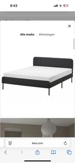 IKEA Slattum 140 x 200 incl lattebodem, Huis en Inrichting, Ophalen, Gebruikt, Zwart, Tweepersoons