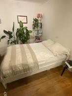 Bed, lattenbodem, matras en topper 140x200, Huis en Inrichting, Slaapkamer | Bedden, Ophalen, Wit, Tweepersoons, 140 cm