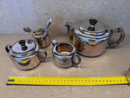 Verzilverd Gero theeservies, Antiek en Kunst, Antiek | Servies compleet, Ophalen of Verzenden