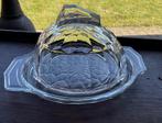 PRACHTIGE art deco kaasstolp…in loodkristal, perfecte staat!, Antiek en Kunst, Antiek | Glas en Kristal, Verzenden