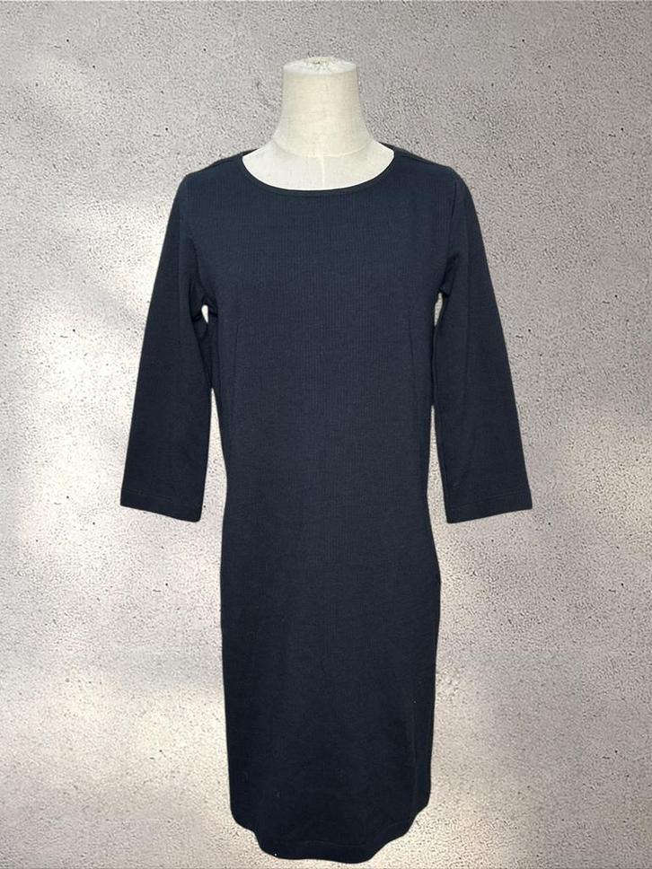 BY BAR Black Cotton Midi Dress Size S, Kleding | Dames, Jurken, Zo goed als nieuw, Zwart, Onder de knie, Ophalen of Verzenden