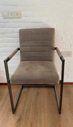 Set van 4 eetkamerstoelen taupekleurig, Huis en Inrichting, Stoelen, Ophalen, Overige kleuren, Zo goed als nieuw, Metaal