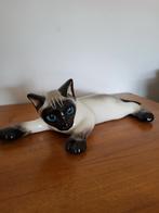 Vintage keramieke siamese kat, Ophalen of Verzenden, Zo goed als nieuw, Dier