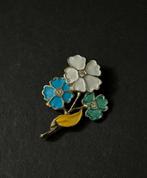 Bloemen Broche met Steentjes, Ophalen of Verzenden, Zo goed als nieuw, Zilver, Overige materialen