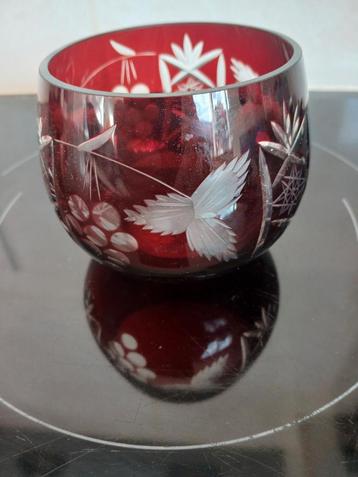 Boheems Kristallen Waxinelichthouder beschikbaar voor biedingen