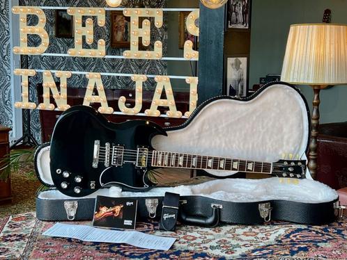 2013 Gibson SG Standard Ebony Black '61 Reissue, Muziek en Instrumenten, Snaarinstrumenten | Gitaren | Elektrisch, Zo goed als nieuw