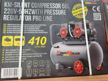 compressor kraftmuller pro-line  50L 3,4 HP low noice  4 cil