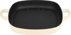 Smeg - Gietijzeren Grillpan - Crème - 26 x 26 CM, Huis en Inrichting, Keuken | Potten en Pannen, Ophalen of Verzenden, Nieuw, Gietijzer