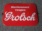 GROLSCH BIER EMAILLE RECLAMEBORD, Verzamelen, Biermerken, Reclamebord, Plaat of Schild, Grolsch, Zo goed als nieuw, Ophalen