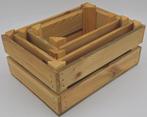 Stevige set houten kistjes van geimpregneerd hout, decoratie, Tuin en Terras, Bloembakken en Plantenbakken, Tuin, Minder dan 30 cm