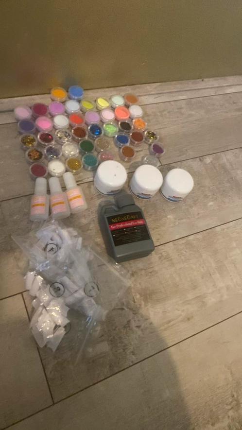 acryl set, Sieraden, Tassen en Uiterlijk, Uiterlijk | Cosmetica en Make-up, Zo goed als nieuw, Handen en Nagels, Ophalen of Verzenden