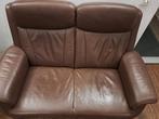 Leren twee zits bank en twee leren stoeltjes, Huis en Inrichting, Banken | Bankstellen, Ophalen, 75 tot 100 cm, Tweepersoons