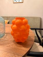 Oranje vaas met bubbels, Ophalen of Verzenden, Nieuw, Glas, Minder dan 50 cm