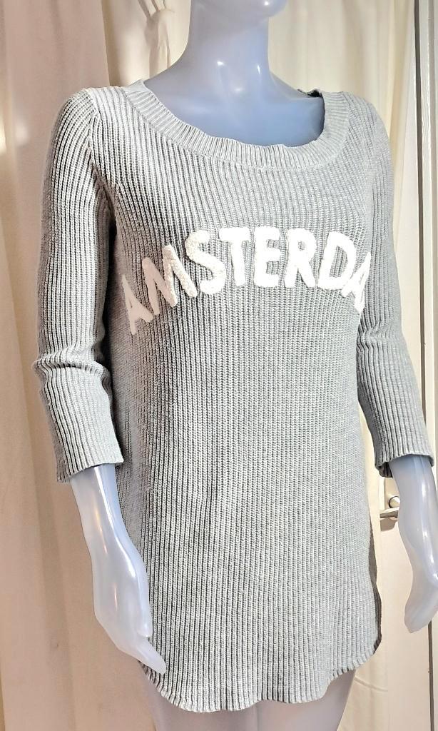 10 DAYS 🎀rib gebreide trui Amsterdam mt S, Kleding | Dames, Truien en Vesten, Zo goed als nieuw, Maat 36 (S), Grijs, Verzenden