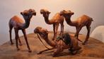 Vintage leren Dromedarissen - Set van 4, Ophalen of Verzenden