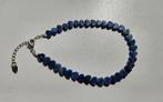 Edelsteen Sodaliet armband, hartjes 925 Zilver, AFGEPRIJSD, Ophalen of Verzenden, Zo goed als nieuw, Zilver, Zilver