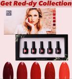 Bo Nails Red Kit - Gellak 7ml / 5 verschillende tinten rood, Ophalen of Verzenden, Nieuw, Rood, Handen en Nagels