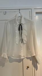 Blouse wit met mooi zwart strikje 2x, Kleding | Dames, Ophalen of Verzenden, Nieuw, Maat 38/40 (M), Wit