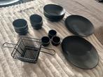 Zwart Servies Set, Ophalen, Gebruikt