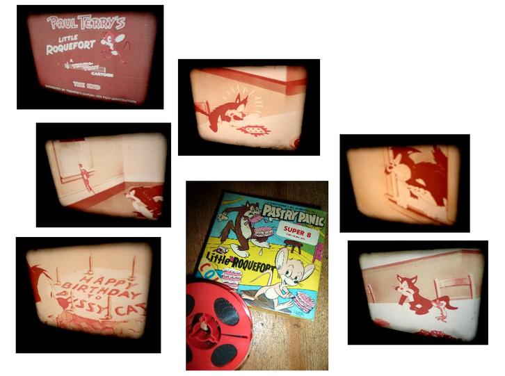 8mm film oude Tom & Jerry Pastry Panic kleur - silent 20mt -, Audio, Tv en Foto, Filmrollen, 8mm film, Ophalen of Verzenden