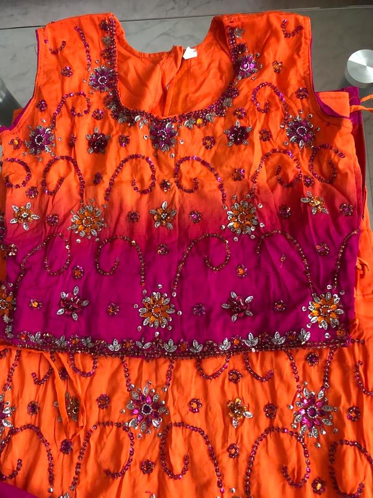 Lehenga Ghaghra Choli - Indiase Jurk, Kleding | Dames, Gelegenheidskleding, Zo goed als nieuw, Maat 38/40 (M), Ophalen of Verzenden