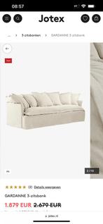 Boho bank | Jotex GARDANNE 3-zitsbank Off White, Huis en Inrichting, Ophalen, Driepersoons, 75 tot 100 cm, Zo goed als nieuw