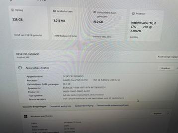 Dell Inspiron 580 - i5 - 10GB RAM - 238GB Opslag beschikbaar voor biedingen