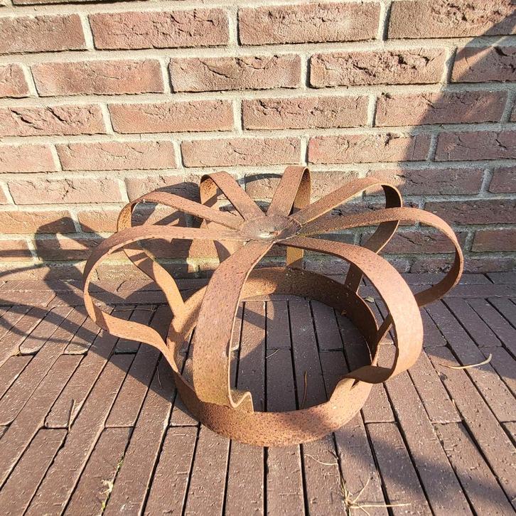 Metalen Tuinornament - Rustiek, Tuin en Terras, Tuinbeelden, Gebruikt, Abstract beeld, Metaal, Ophalen