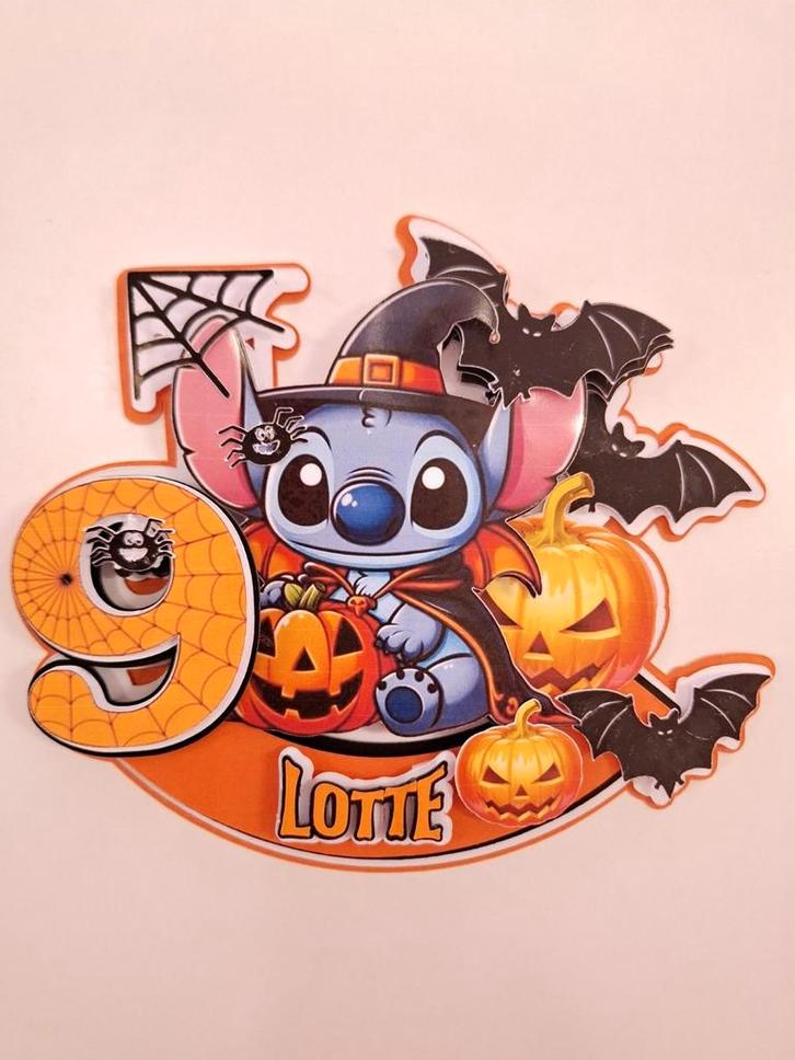 Toppers/stekers 3D Stitch thema handgemaakt Nieuw, Hobby en Vrije tijd, Taarten en Cupcakes maken, Nieuw, Versiering, Taarten