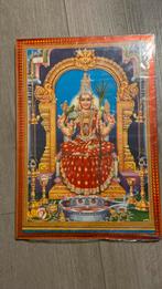 Hindoe Godin Lakshmi Print houten bord, Antiek en Kunst, Ophalen of Verzenden