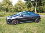 Peugeot 206 1.6 16V CC 2007 Zwart, Auto's, Peugeot, Voorwielaandrijving, 4 cilinders, Cabriolet, 4 stoelen
