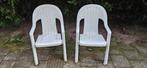 2 stapel tuinstoelen, Ophalen, Gebruikt, Kunststof