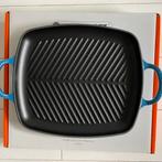 NIEUW Creuset grilpan blauw, Huis en Inrichting, Keuken | Potten en Pannen, Ophalen of Verzenden, Zo goed als nieuw, Overige materialen