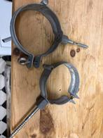 2x Aluminium buisklemmen voor regenpijp, Doe-het-zelf en Verbouw, Buizen en Afvoer, Gebruikt, Overige typen, 60 tot 80 mm, Aluminium