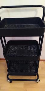 Trolley, opberger, zwart, v keuken-, werk- of hobbyspullen,, Ophalen, Gebruikt, Zwart, 50 tot 100 cm