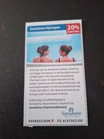 Sanadome Nijmegen 20% korting, Tickets en Kaartjes, Kortingen en Cadeaubonnen, Drie personen of meer, Kortingsbon, Spa of Sauna