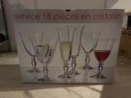 Kristallen service set 18 stuks, Huis en Inrichting, Ophalen, Glas of Glazen, Nieuw, Glas