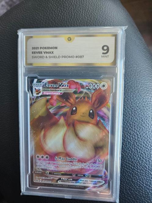 Eevee VMAX Promo - Sword & Shield - Global Grading 9, Hobby en Vrije tijd, Verzamelkaartspellen | Pokémon, Zo goed als nieuw, Losse kaart