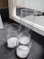 7 Glazen vazen - Bruiloft Decoratie, Ophalen of Verzenden, Gebruikt