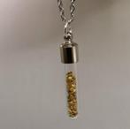 1,5g Goud Nuggets in Fles Ketting, Ophalen of Verzenden, Nieuw, Goud, Goud